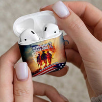 911 Memorial Patriot Day AirPods Case American Flag and Soldier Tribute Never Forget - Wonder Print Shop