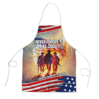 911 Memorial Patriot Day Apron American Flag and Soldier Tribute Never Forget - Wonder Print Shop