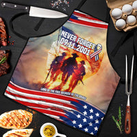 911 Memorial Patriot Day Apron American Flag and Soldier Tribute Never Forget - Wonder Print Shop