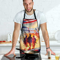911 Memorial Patriot Day Apron American Flag and Soldier Tribute Never Forget - Wonder Print Shop