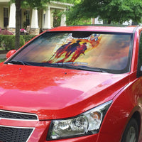 911 Memorial Patriot Day Auto Sun Shade American Flag and Soldier Tribute Never Forget - Wonder Print Shop