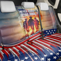 911 Memorial Patriot Day Back Car Seat Cover American Flag and Soldier Tribute Never Forget - Wonder Print Shop