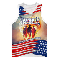 911 Memorial Patriot Day Basketball Jersey American Flag and Soldier Tribute Never Forget - Wonder Print Shop