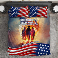 911 Memorial Patriot Day Bedding Set American Flag and Soldier Tribute Never Forget - Wonder Print Shop