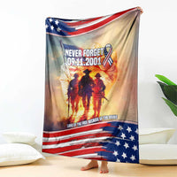 911 Memorial Patriot Day Blanket American Flag and Soldier Tribute Never Forget - Wonder Print Shop