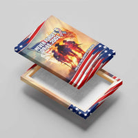 911 Memorial Patriot Day Canvas Wall Art American Flag and Soldier Tribute Never Forget - Wonder Print Shop