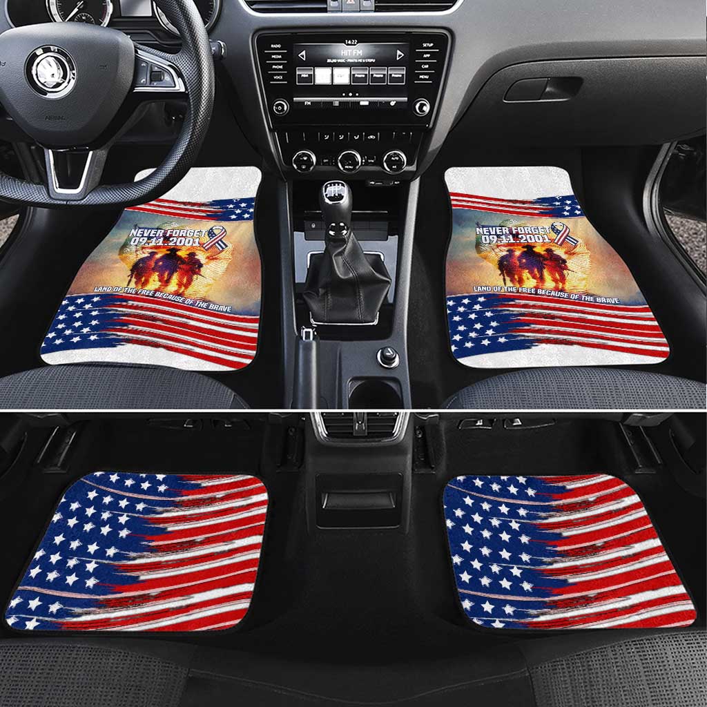 911 Memorial Patriot Day Car Mats American Flag and Soldier Tribute Never Forget - Wonder Print Shop