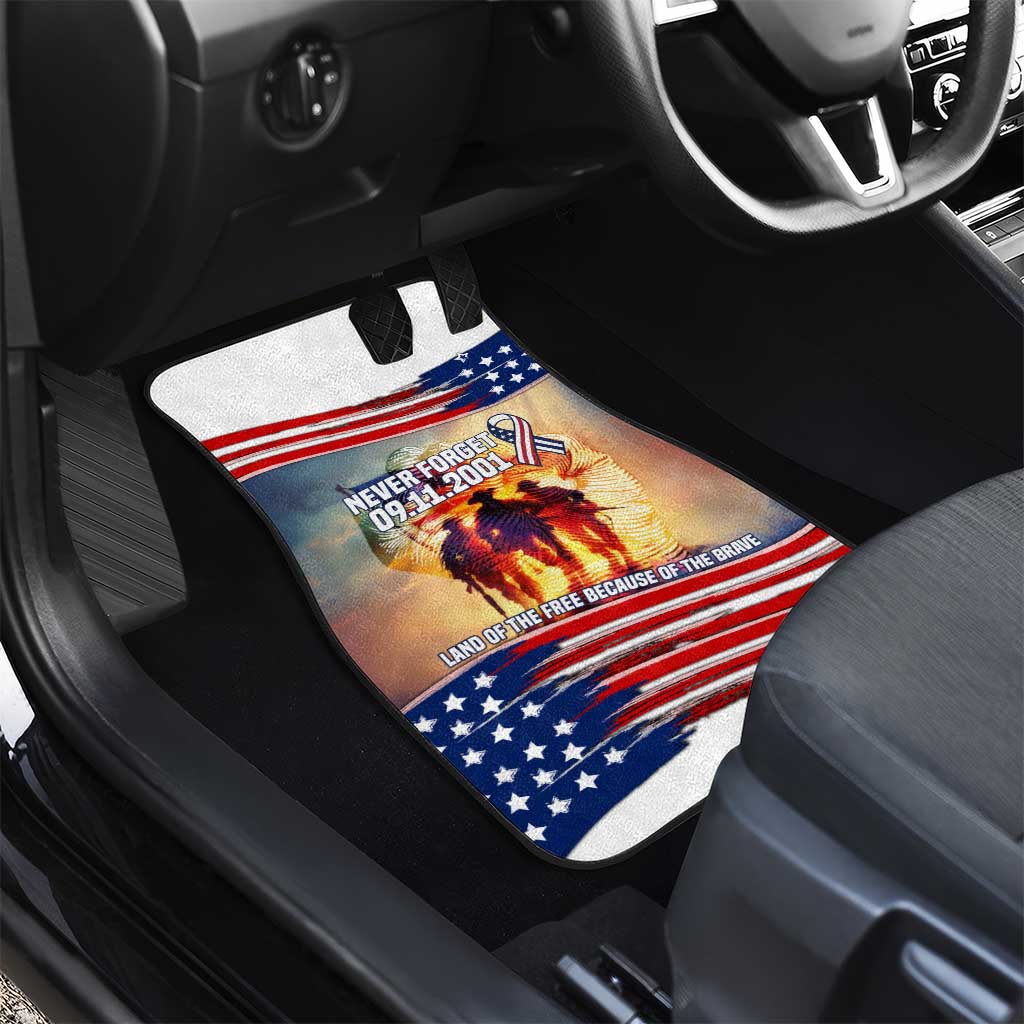 911 Memorial Patriot Day Car Mats American Flag and Soldier Tribute Never Forget - Wonder Print Shop