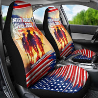 911 Memorial Patriot Day Car Seat Cover American Flag and Soldier Tribute Never Forget - Wonder Print Shop
