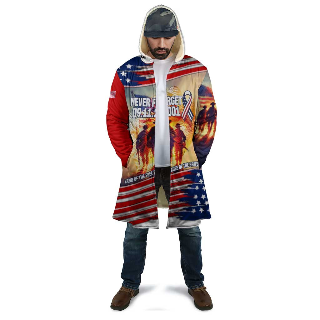 911 Memorial Patriot Day Cloak American Flag and Soldier Tribute Never Forget - Wonder Print Shop
