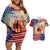 911 Memorial Patriot Day Couples Matching Off Shoulder Short Dress and Hawaiian Shirt American Flag and Soldier Tribute Never Forget - Wonder Print Shop