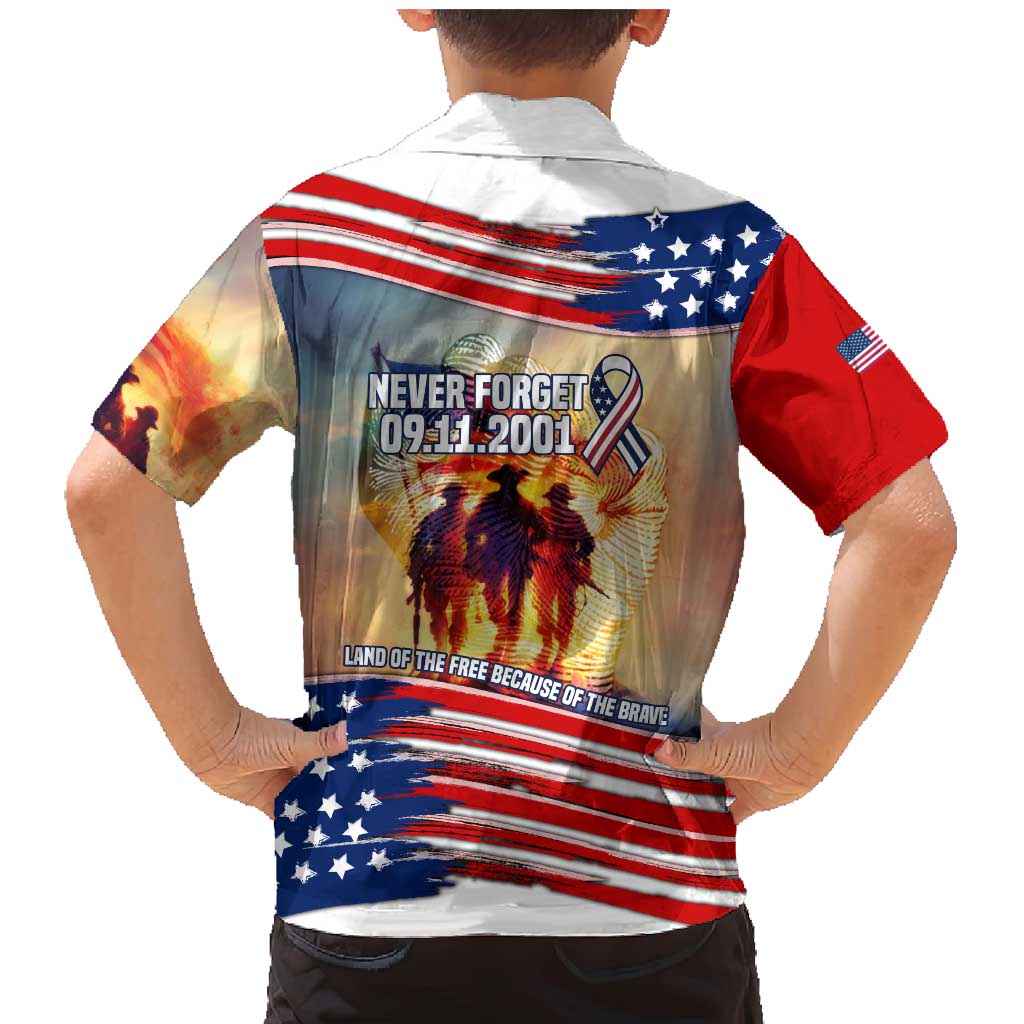 911 Memorial Patriot Day Family Matching Mermaid Dress and Hawaiian Shirt American Flag and Soldier Tribute Never Forget - Wonder Print Shop