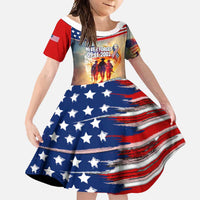 911 Memorial Patriot Day Family Matching Off Shoulder Maxi Dress and Hawaiian Shirt American Flag and Soldier Tribute Never Forget - Wonder Print Shop