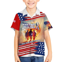 911 Memorial Patriot Day Family Matching Off Shoulder Maxi Dress and Hawaiian Shirt American Flag and Soldier Tribute Never Forget - Wonder Print Shop