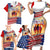 911 Memorial Patriot Day Family Matching Short Sleeve Bodycon Dress and Hawaiian Shirt American Flag and Soldier Tribute Never Forget - Wonder Print Shop