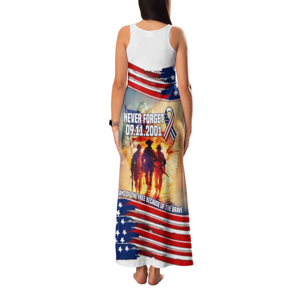 911 Memorial Patriot Day Family Matching Tank Maxi Dress and Hawaiian Shirt American Flag and Soldier Tribute Never Forget - Wonder Print Shop