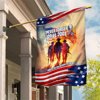 911 Memorial Patriot Day Garden Flag American Flag and Soldier Tribute Never Forget - Wonder Print Shop