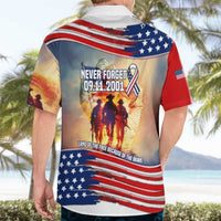 911 Memorial Patriot Day Hawaiian Shirt American Flag and Soldier Tribute Never Forget - Wonder Print Shop