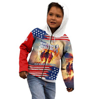 911 Memorial Patriot Day Kid Hoodie American Flag and Soldier Tribute Never Forget - Wonder Print Shop