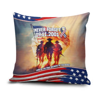 911 Memorial Patriot Day Pillow Cover American Flag and Soldier Tribute Never Forget - Wonder Print Shop
