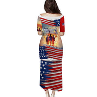 911 Memorial Patriot Day Puletasi American Flag and Soldier Tribute Never Forget - Wonder Print Shop