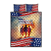 911 Memorial Patriot Day Quilt Bed Set American Flag and Soldier Tribute Never Forget - Wonder Print Shop