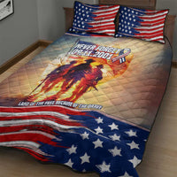 911 Memorial Patriot Day Quilt Bed Set American Flag and Soldier Tribute Never Forget - Wonder Print Shop