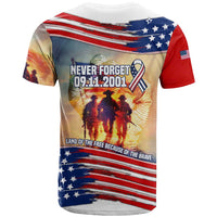 911 Memorial Patriot Day T Shirt American Flag and Soldier Tribute Never Forget - Wonder Print Shop