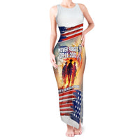 911 Memorial Patriot Day Tank Maxi Dress American Flag and Soldier Tribute Never Forget - Wonder Print Shop