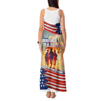 911 Memorial Patriot Day Tank Maxi Dress American Flag and Soldier Tribute Never Forget - Wonder Print Shop