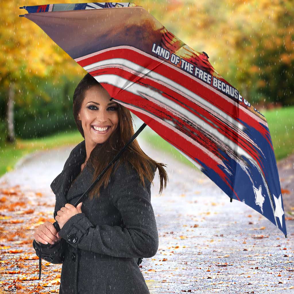 911 Memorial Patriot Day Umbrella American Flag and Soldier Tribute Never Forget - Wonder Print Shop