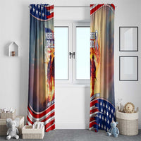 911 Memorial Patriot Day Window Curtain American Flag and Soldier Tribute Never Forget - Wonder Print Shop