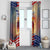 911 Memorial Patriot Day Window Curtain American Flag and Soldier Tribute Never Forget - Wonder Print Shop