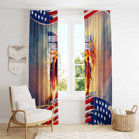 911 Memorial Patriot Day Window Curtain American Flag and Soldier Tribute Never Forget - Wonder Print Shop