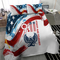 Patriot Day 911 Memorial Bedding Set American Flag and Angel Soldier Honor and Remember - Wonder Print Shop