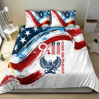 Patriot Day 911 Memorial Bedding Set American Flag and Angel Soldier Honor and Remember - Wonder Print Shop