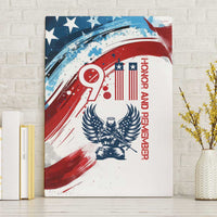 Patriot Day 911 Memorial Canvas Wall Art American Flag and Angel Soldier Honor and Remember - Wonder Print Shop