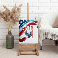 Patriot Day 911 Memorial Canvas Wall Art American Flag and Angel Soldier Honor and Remember - Wonder Print Shop