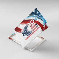 Patriot Day 911 Memorial Canvas Wall Art American Flag and Angel Soldier Honor and Remember - Wonder Print Shop