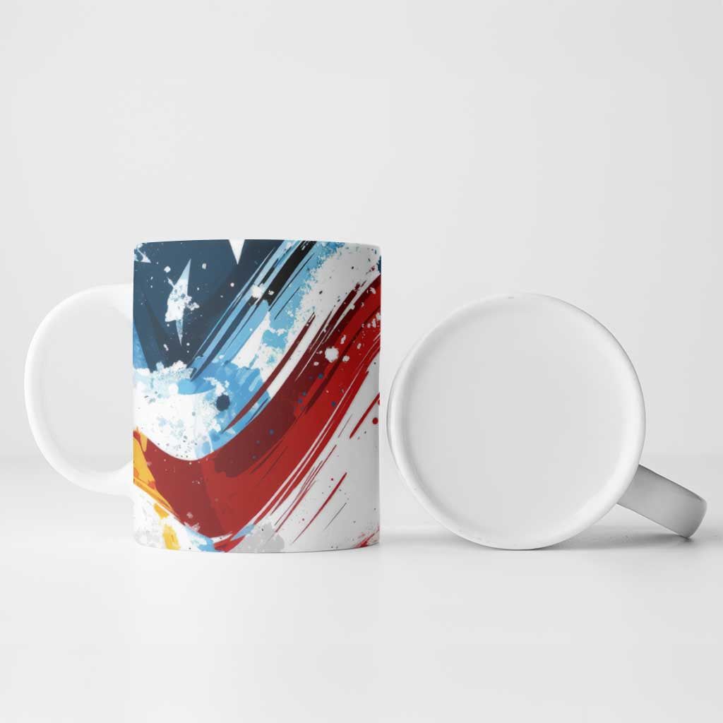 Patriot Day 911 Memorial Ceramic Mug American Flag and Angel Soldier Honor and Remember - Wonder Print Shop