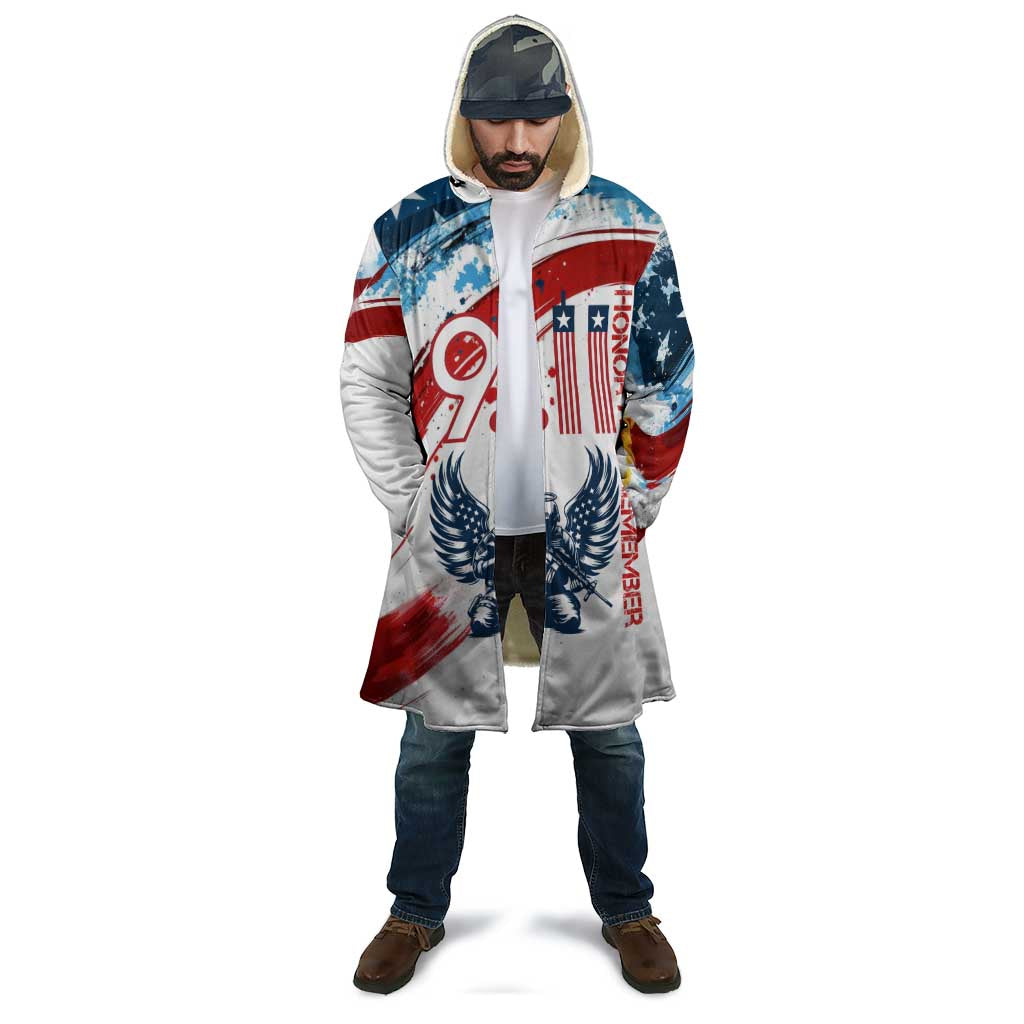 Patriot Day 911 Memorial Cloak American Flag and Angel Soldier Honor and Remember - Wonder Print Shop