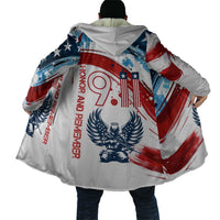 Patriot Day 911 Memorial Cloak American Flag and Angel Soldier Honor and Remember - Wonder Print Shop