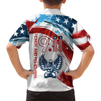 Patriot Day 911 Memorial Family Matching Long Sleeve Bodycon Dress and Hawaiian Shirt American Flag and Angel Soldier Honor and Remember - Wonder Print Shop