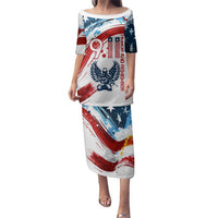 Patriot Day 911 Memorial Family Matching Puletasi and Hawaiian Shirt American Flag and Angel Soldier Honor and Remember - Wonder Print Shop