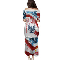 Patriot Day 911 Memorial Family Matching Puletasi and Hawaiian Shirt American Flag and Angel Soldier Honor and Remember - Wonder Print Shop