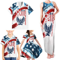 Patriot Day 911 Memorial Family Matching Tank Maxi Dress and Hawaiian Shirt American Flag and Angel Soldier Honor and Remember - Wonder Print Shop