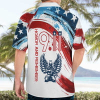 Patriot Day 911 Memorial Hawaiian Shirt American Flag and Angel Soldier Honor and Remember - Wonder Print Shop