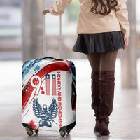 Patriot Day 911 Memorial Luggage Cover American Flag and Angel Soldier Honor and Remember - Wonder Print Shop