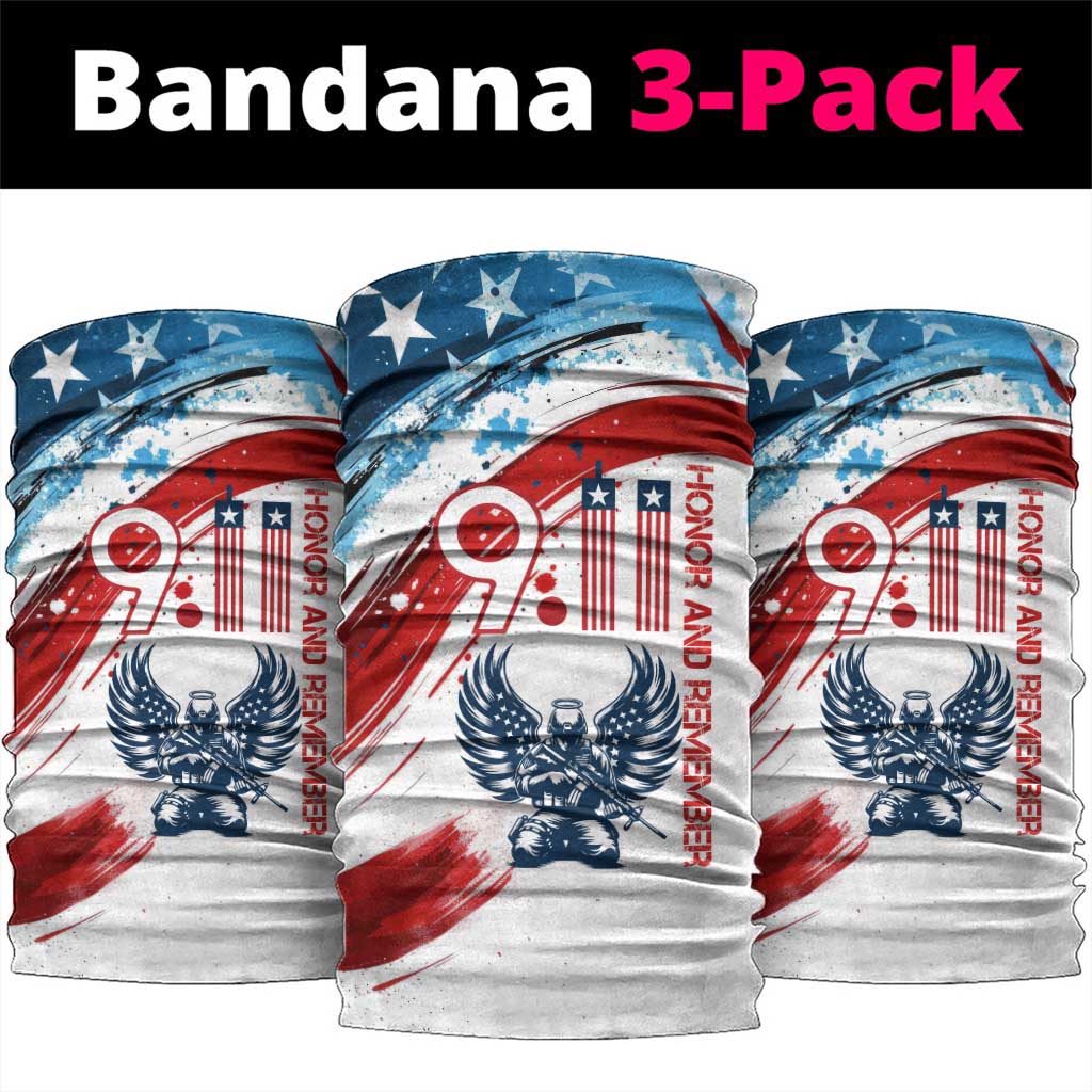 Patriot Day 911 Memorial Neck Gaiter American Flag and Angel Soldier Honor and Remember TS04