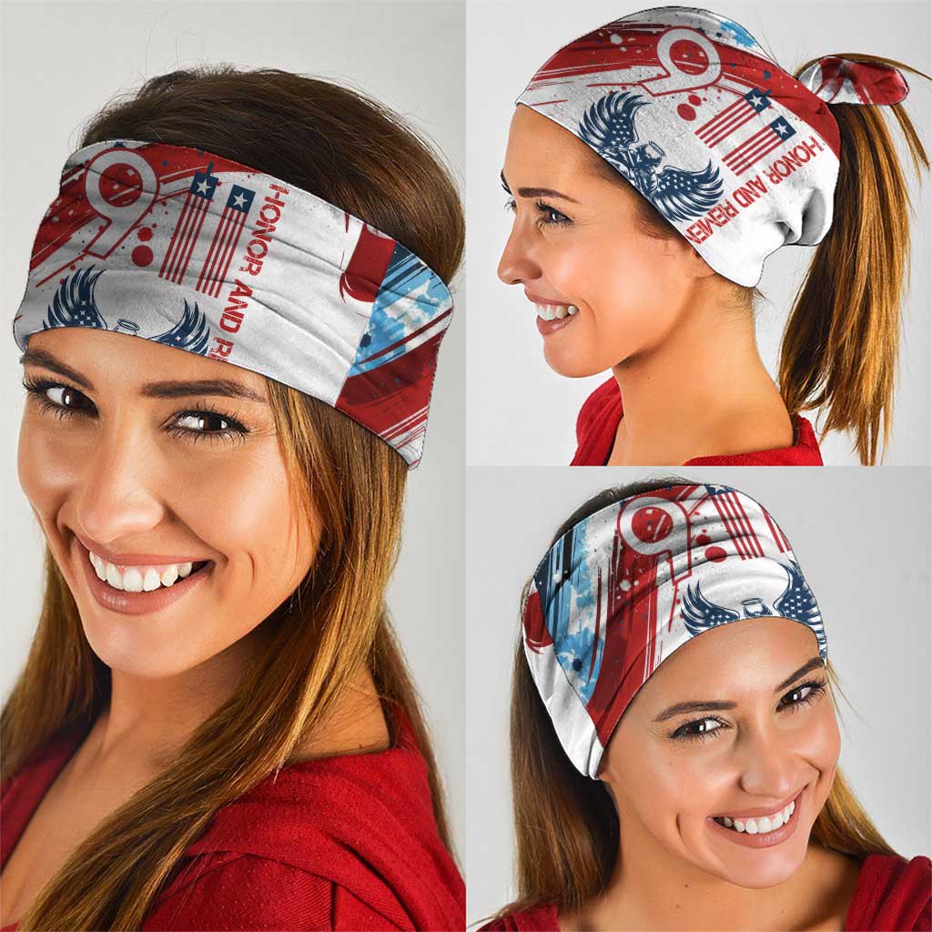 Patriot Day 911 Memorial Neck Gaiter American Flag and Angel Soldier Honor and Remember TS04